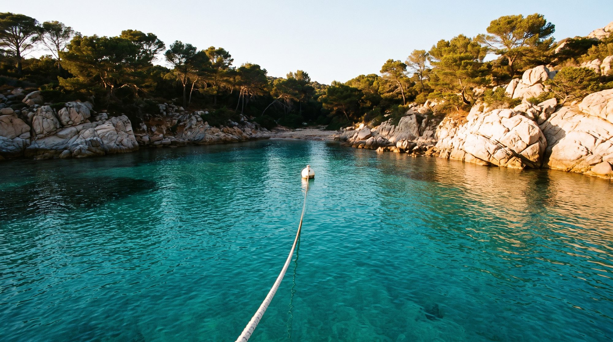 An anchorage with nobody else in it